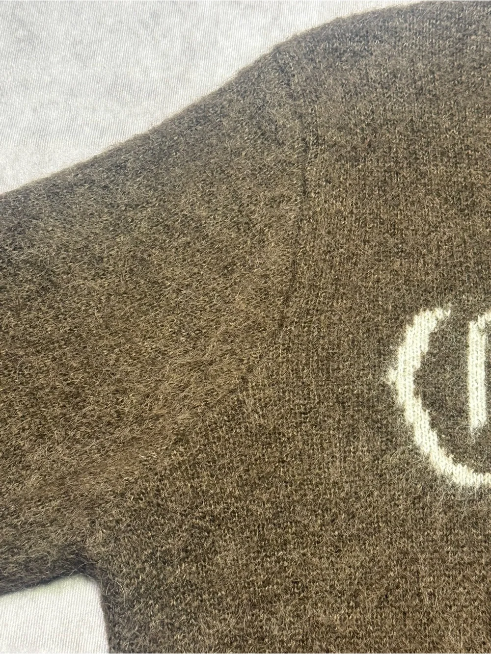 EUC Golf Wang Stab Mohair Brown Crewneck Sweater with White GOLF Logo - M